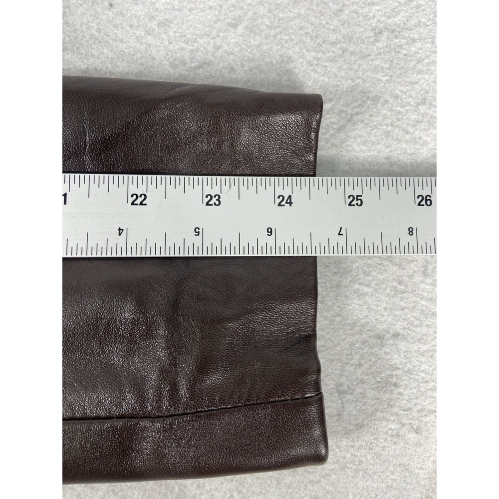 Croft & Barrow Jacket Women's Small Brown 100% Lambskin Leather Long Sleeve - Picture 11 of 12